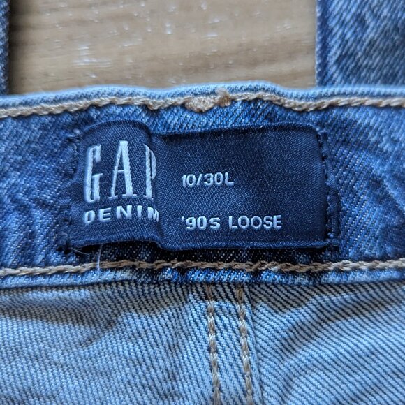 Gap Upcycled Loose Denim Jeans, Embroidered Floral, 10 - Picture 3 of 8